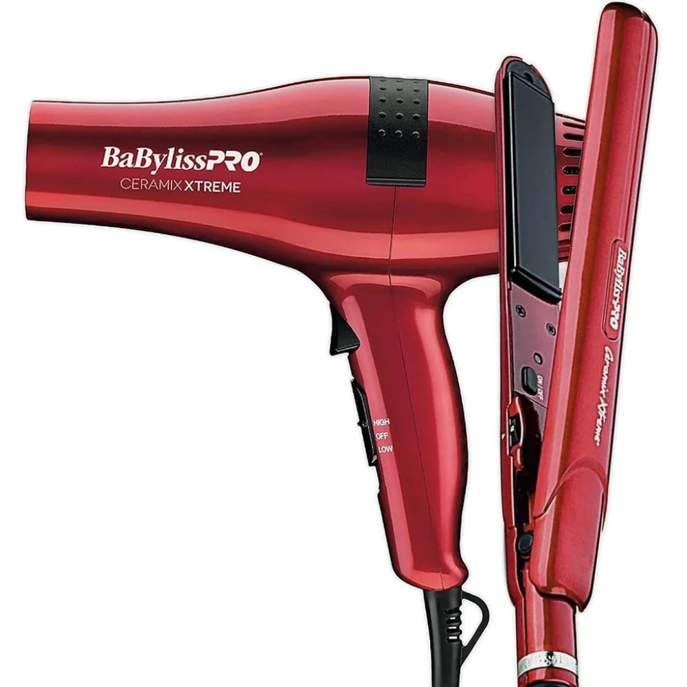 NWT BaBylissPRO Limited Edition Red Ceramix Xtreme Value Set - Picture 2 of 5